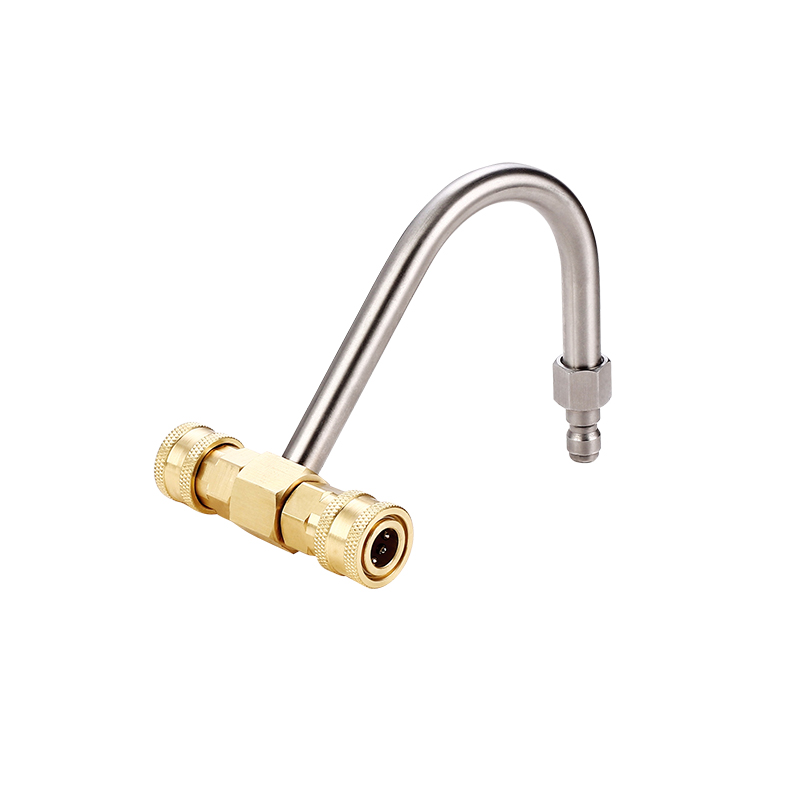 Conjunto de lanza curvada con conector QD doble de 1/4